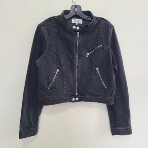 Reformation Danica Denim Jacket Black Size XL